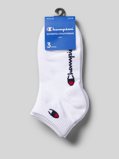 CHAMPION Socken mit Logo-Detail Modell 'QUARTER' im 3er-Pack Weiss 3