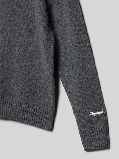 Jack & Jones Sweter o kroju regular fit z efektem dzianiny model ‘Jorno’ Średnioszary melanż 2