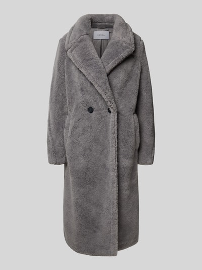 comma Płaszcz ze sztucznego futra z połami Szaroniebieski 2