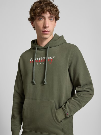 Tommy Jeans Regular Fit Hoodie aus reiner Baumwolle Dunkelgruen 3