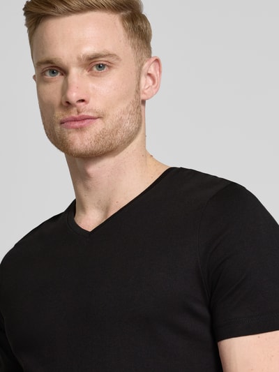 Christian Berg Men T-Shirt mit V-Ausschnitt Black 3