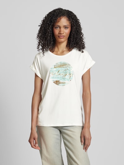 Soyaconcept T-shirt z nadrukiem z motywem i napisem model ‘Marica’ Oceaniczny 4