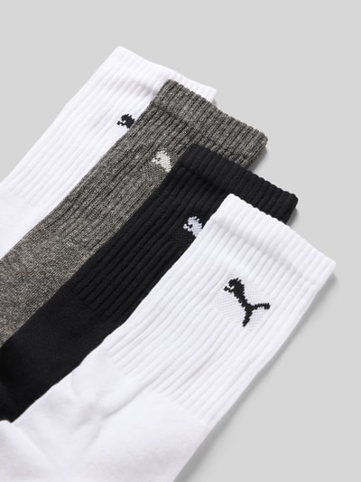 PUMA Skarpety z nadrukiem z logo w zestawie 4 szt. Średnioszary 2