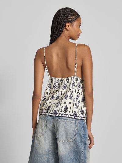 Only Regular fit top met bandjes van viscosemix, model 'ELANOR' Rookblauw - 5