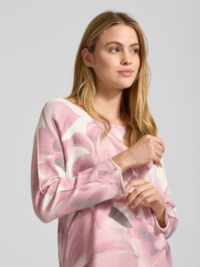 ZABAIONE Langarmshirt aus Viskose-Mix mit Rundhalsausschnitt Altrosa 3