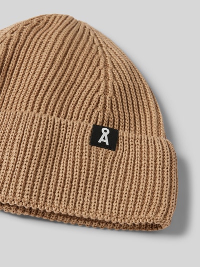 Armedangels Czapka beanie z detalem z logo model ‘NILDAAO’ Beżowy 2