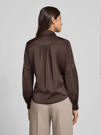 Neo Noir Bluzka koszulowa z listwą guzikową Ciemnobrązowy 5