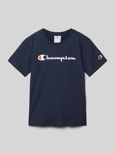 CHAMPION T-shirt met labelprint Marineblauw - 1