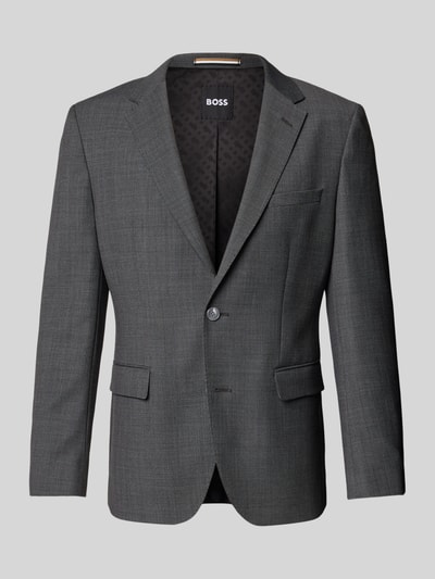 BOSS Slim fit 2-knoops colbert met klepzakken, model 'Jasper' Antraciet - 2