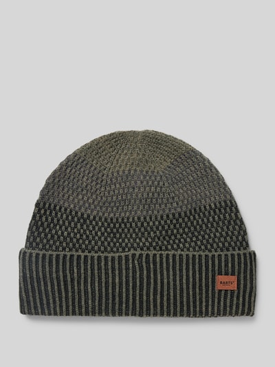 Barts Beanie mit Label-Badge Modell 'MIGUEN' Oliv 1