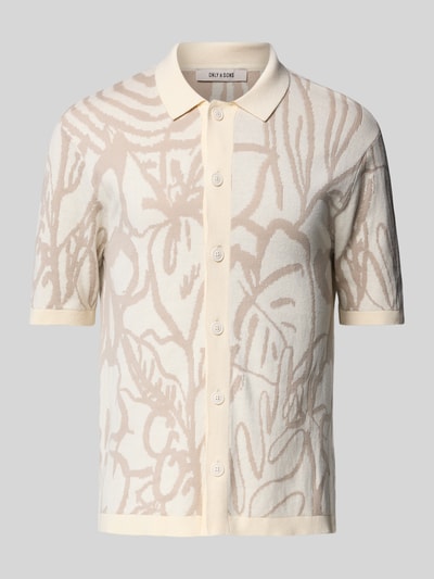 Only & Sons Freizeithemd mit Knopfleiste Modell 'KIMO' Offwhite 2