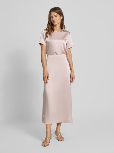 Weekend Max Mara Ausgestellter Midi-Rock in Satin-Optik Hellrosa 1