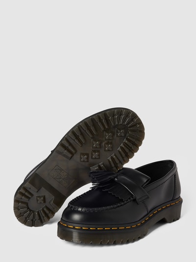 Dr. Martens Mokasyny typu tassel loafer ze szwami w kontrastowym kolorze model ‘Adrian’ Czarny 4