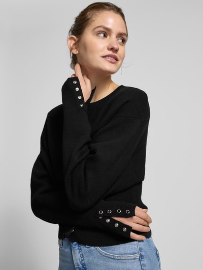 Gina Tricot Cardigan mit Druckknopfleiste Black 3