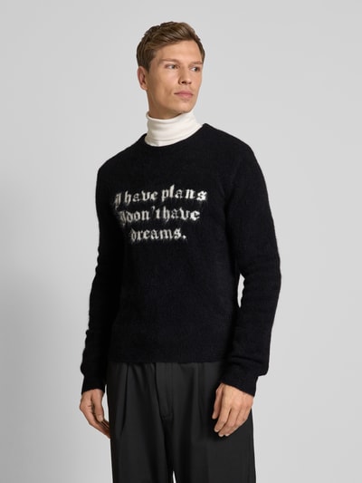 THE KOOPLES Gebreide pullover van alpacamix met ronde hals Zwart - 4