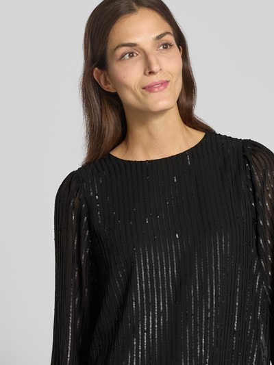 comma Blusenshirt mit Rundhalsausschnitt Black 3