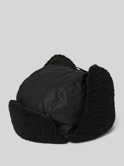Barbour Trapper-muts van gewaxt katoen, model 'MORAR' Zwart - 1