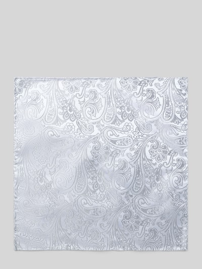 OLYMP Einstecktuch aus Seide mit Jacquardstruktur Silber 2