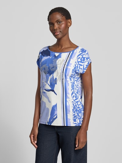 Betty Barclay T-shirt z mieszanki wiskozy, krój regular fit Królewski niebieski 4