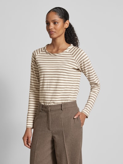 Smith and Soul Longsleeve mit geripptem U-Boot-Ausschnitt Taupe 4