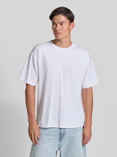 Diesel T-shirt z subtelnym detal z logo Biały 4