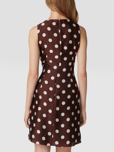 Swing Cocktailkleid mit Polka Dots Schoko 5