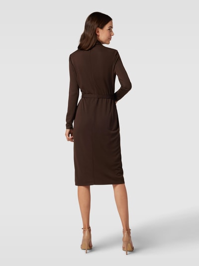 Lauren Ralph Lauren Sukienka o długości do kolan w kopertowym stylu model ‘KEESAM’ Ciemnobrązowy 5