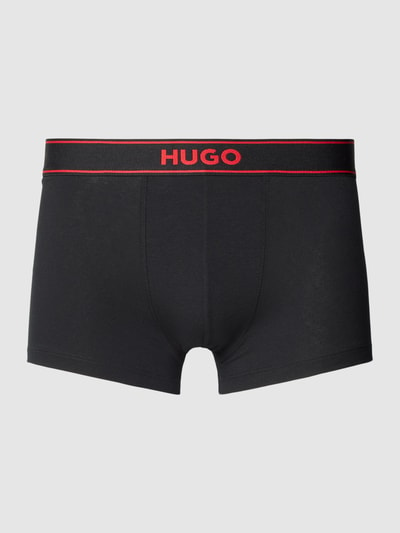 HUGO Boxershort met labelprint, model 'EXCITE' Zwart - 1