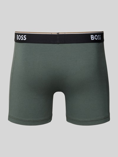 BOSS Bokserki o kroju regular fit z mieszanki bawełny w zestawie 3 szt. Średnioszary 3