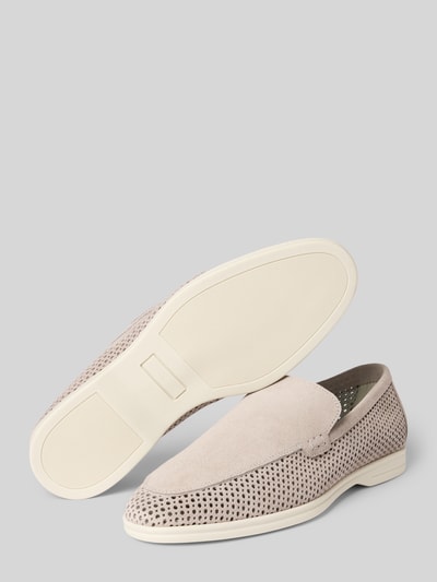 Steve Madden Loafer aus echtem Leder Modell 'Mayne' Hellgrau 4