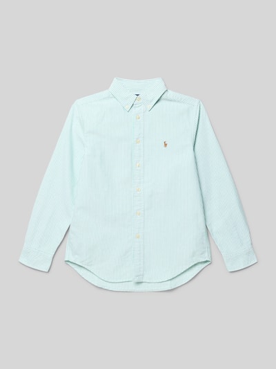 Polo Ralph Lauren Teens Regular fit vrijetijdsoverhemd van puur katoen Mintgroen - 1