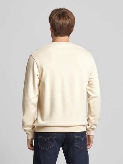 Scotch & Soda Sweatshirt met labelpatch, model 'Essentials' Beige - 5