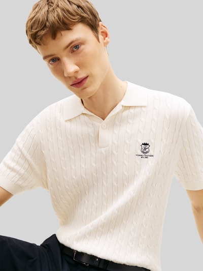 Tommy Hilfiger Poloshirt mit Logo Detail Offwhite 3
