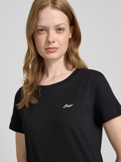 BOSS Orange Regular fit T-shirt van puur katoen Zwart - 3