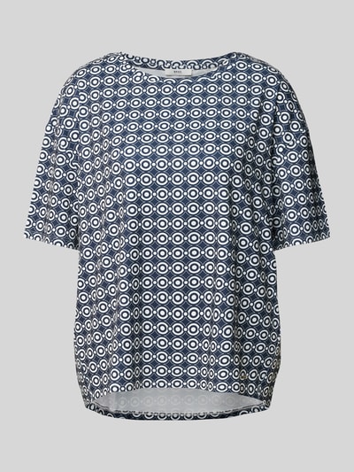 Brax Blouseshirt met all-over motief, model 'CALLY' Blauw - 2