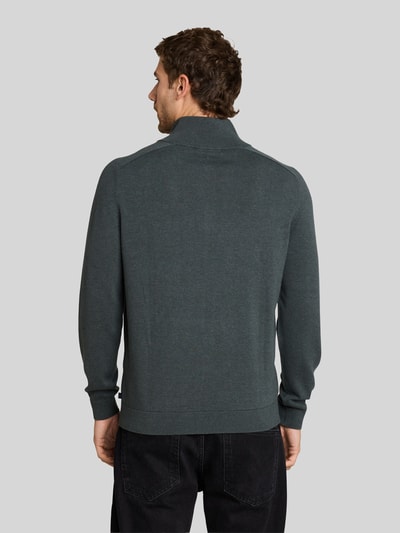 Tom Tailor Regular fit pullover met schipperskraag Olijfgroen - 5