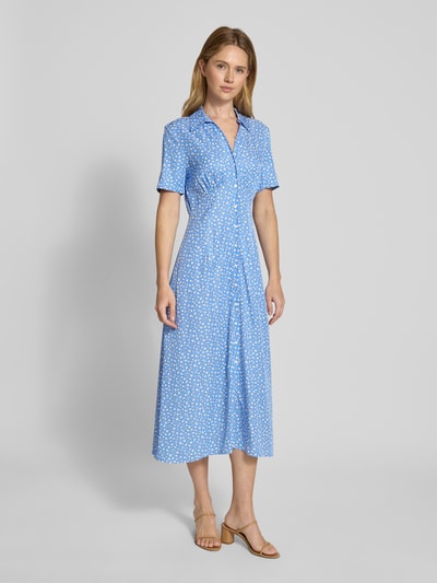 Tommy Hilfiger Tailliertes Midi-Hemdkleid mit Blumenprint Hellblau 4