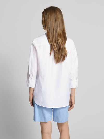 ETERNA Loose Fit Hemdbluse aus Baumwoll-Leinen-Mix Weiss 5