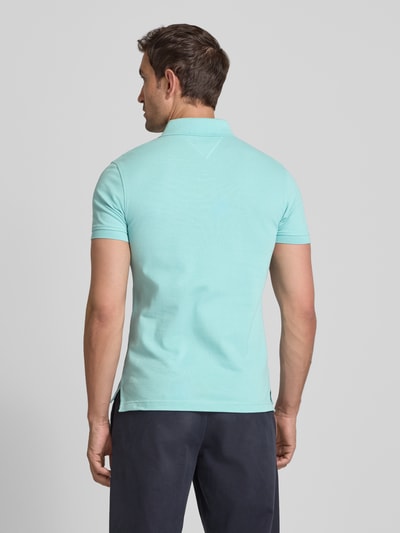 Tommy Hilfiger Slim Fit Poloshirt aus Baumwoll-Elasthan-Mix Helltuerkis 5