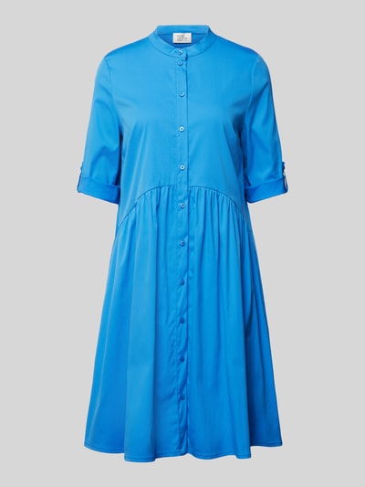 ROBE LÉGÈRE Knielanges Hemdblusenkleid mit Maokragen in mint Bleu 2