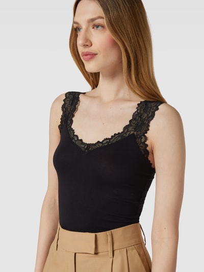 VERO MODA Tanktop mit V-Ausschnitt Modell 'ROSA' Black 3