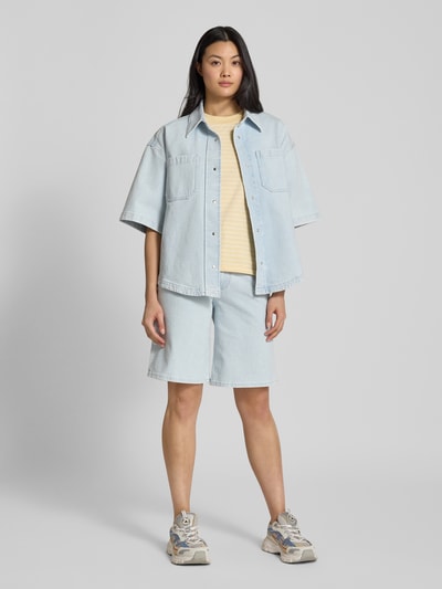 Ivy Oak Baggy Fit Jeansshorts im 5-Pocket-Design Modell 'PIRI' Bleu 1