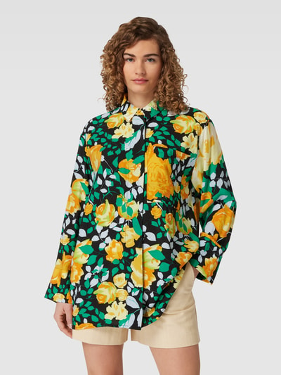 Object Bluse mit floralem Muster Modell 'Limone' Gruen 4