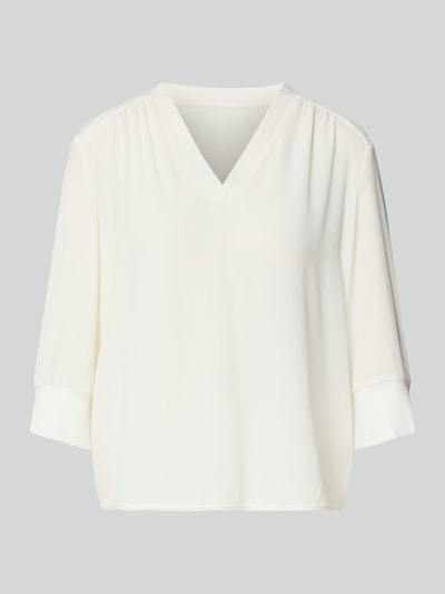Marc Cain Blouse met V-hals en 3/4-mouw Offwhite - 2