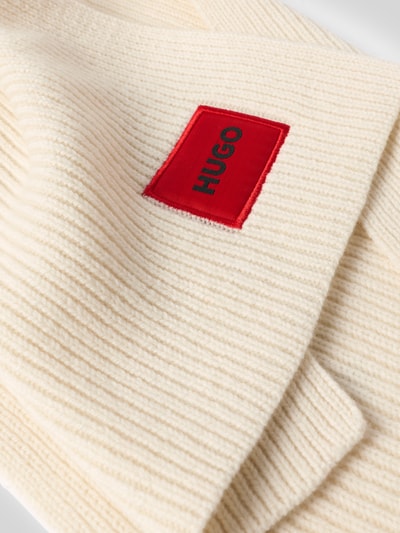 HUGO Schal mit Woll-Kaschmir-Anteil Modell 'Saffa' Offwhite 2