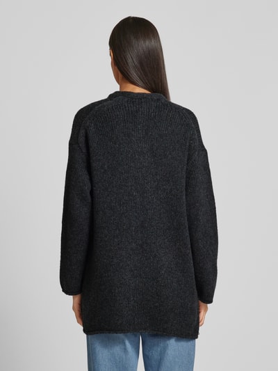 Marc O'Polo Oversized fit cardigan van heerlijk zachte scheerwolmix Antraciet gemêleerd - 5