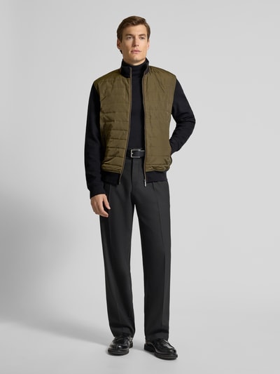 bugatti Gewatteerd jack met ritszakken Olijfgroen - 1