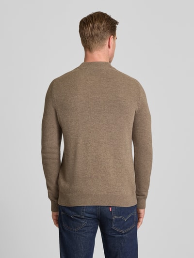JOOP! Collection Gebreide pullover met kasjmier en ronde hals Lichtbruin - 5
