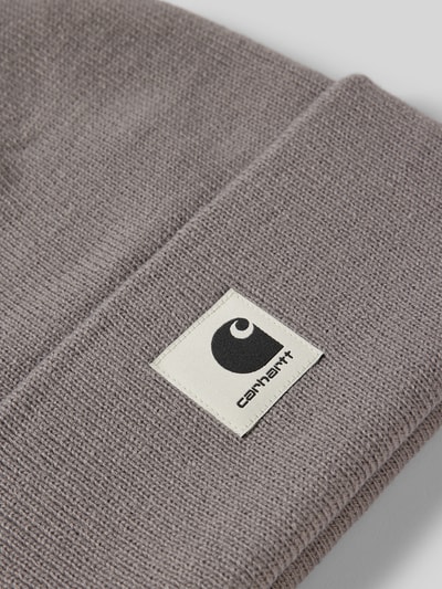 Carhartt Work In Progress Beanie mit Label-Patch Modell 'Ashley' Hellgrau 2