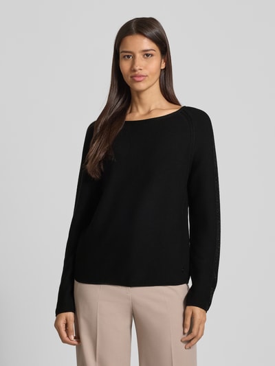 monari Strickpullover mit Rundhalsausschnitt Black 4